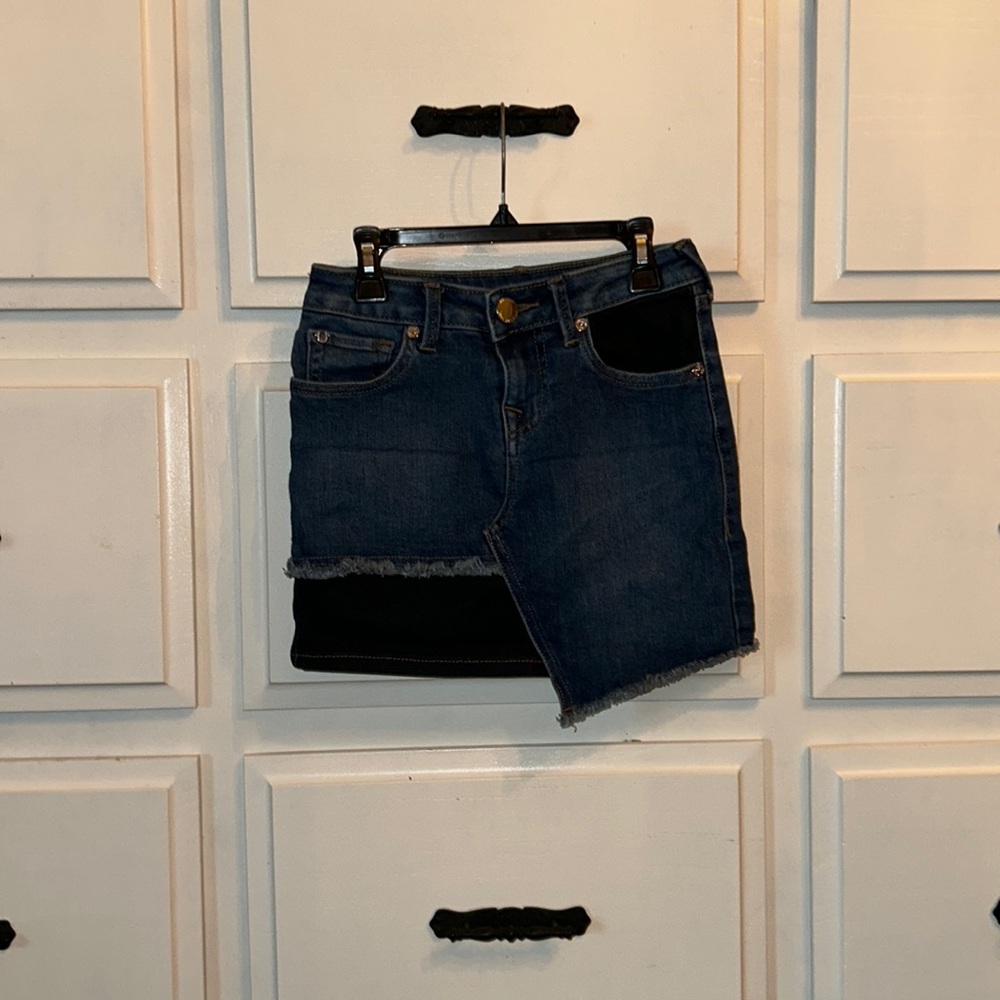 TRUE RELIGION Distressed Mini Skirt Size 23